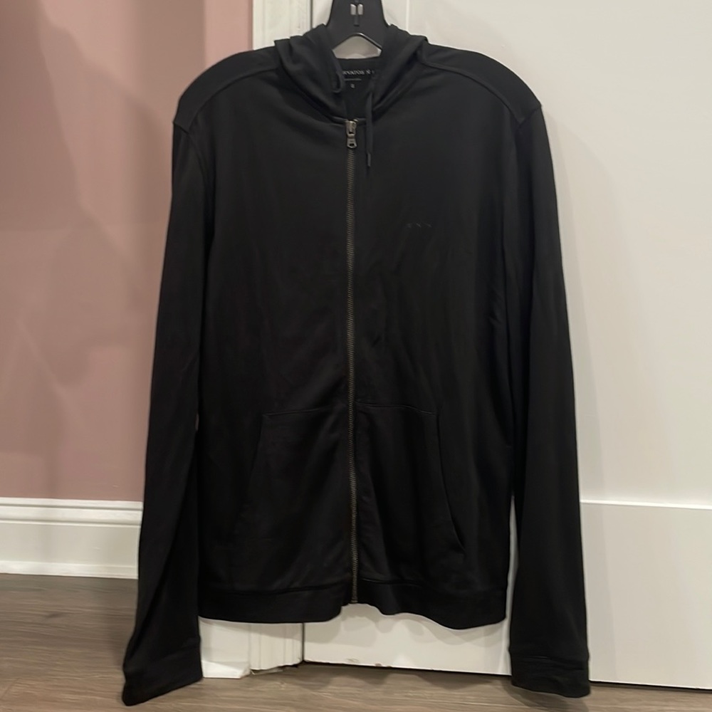 John Varvatos Black Zip-Up hoodie